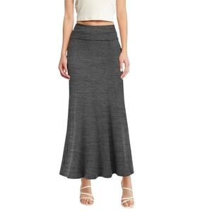 Rolla Coaster Womens XS Gray Knit Maxi Skirt High Waist‎ Comfortable Casual